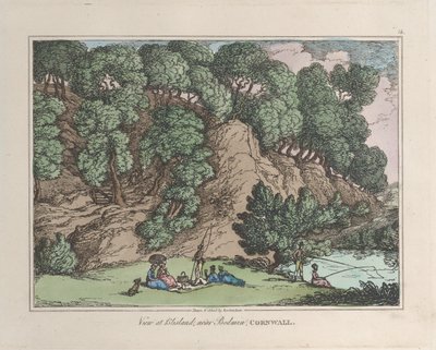 Vue à Blisland, près de Bodmin, Cornouailles, de Croquis de la nature, 1822 - Thomas Rowlandson