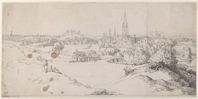 Vue de Norwich Depuis St. James Hill, 1799 - Thomas Rowlandson