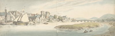 Vue de la ville sur une rivière Carwitham Castle, 1775-1827 - Thomas Rowlandson