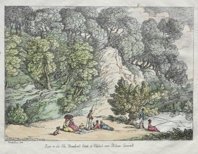 Vue sur le domaine de Sir John Moreshead à Blisland près de Bodmin, Cornouailles, 1805 - Thomas Rowlandson