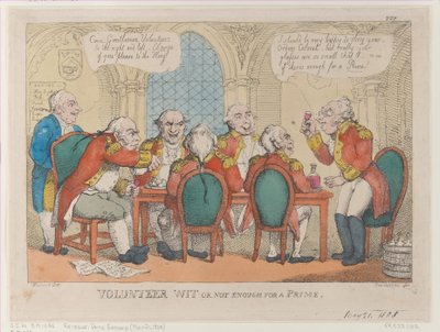Esprit volontaire ou pas assez pour un premier, 21 mai 1808 - Thomas Rowlandson