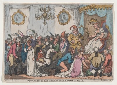 Les adeptes de la mode dans le temple de la folie, 25 août 1808 - Thomas Rowlandson