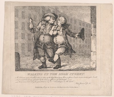 Marcher dans la rue principale, Édimbourg Beautés pittoresques de Boswell, Partie F... - Thomas Rowlandson
