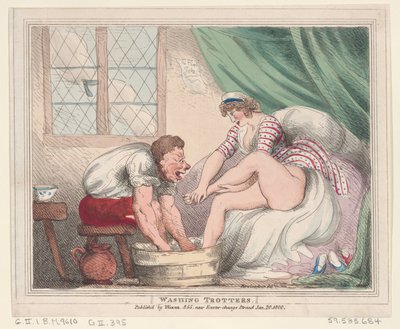Lavage des pieds de porc, 20 janvier 1800 - Thomas Rowlandson