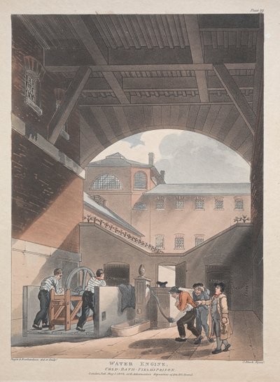 Moteur à eau, Bain froid, Prison de Field - Thomas Rowlandson
