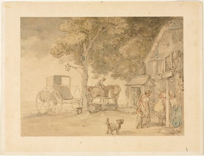 Abreuvement des chevaux - Thomas Rowlandson