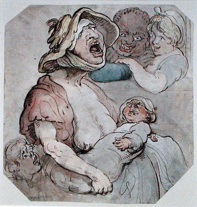Nourrice interrompue - Thomas Rowlandson