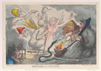 Sorcières dans un grenier à foin - Thomas Rowlandson