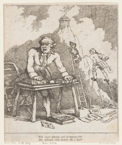 Avec colère écumante..., de Épître bienveillante - Thomas Rowlandson