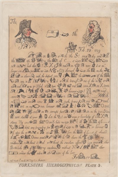 Hiéroglyphes du Yorkshire, Planche 3 - Thomas Rowlandson
