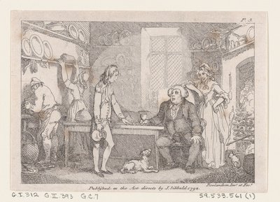 Jeune Adams catéchisé par le pasteur Adams, des Aventures de Joseph Andrews, et son fr..., 1792 - Thomas Rowlandson