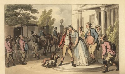 Jeune gentleman anglais quittant sa famille pour faire le Grand Tour - Thomas Rowlandson