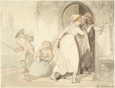Jeune femme à la porte de l
