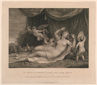 Le génie de la modestie empêchant l
