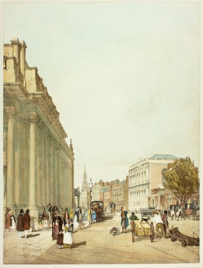 Conseil du Commerce, Whitehall, depuis Downing Street, planche huit des Vues Originales de Londres tel qu
