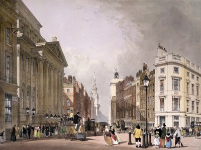 Cheapside et Mansion House, 1842 - Thomas Shotter Boys