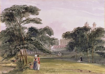 Figures dans le parc sous l