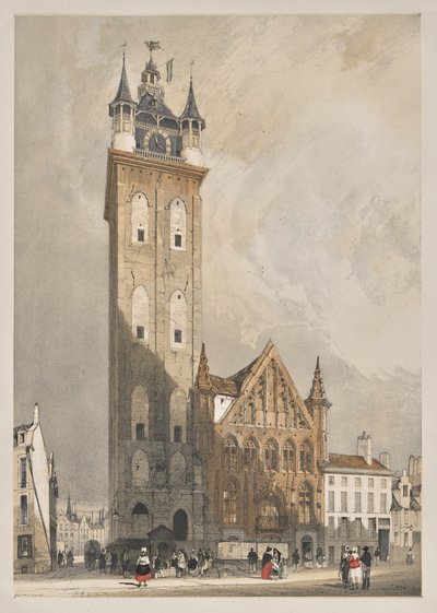 Architecture pittoresque à Paris, Gand, Anvers, Rouen : Beffroi, Gand, Belgique - Thomas Shotter Boys