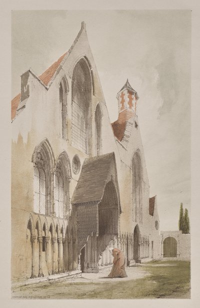 Architecture pittoresque à Paris, Gand, Anvers, Rouen : Hospice des Vieillards, Gand, Belgique - Thomas Shotter Boys