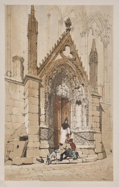 Architecture Pittoresque à Paris, Gand, Anvers, Rouen: Porte Rouge, Nôtre Dame, Paris - Thomas Shotter Boys
