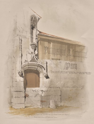 Architecture pittoresque à Paris, Gand, Anvers, Rouen : Rue de La Licorne - Thomas Shotter Boys