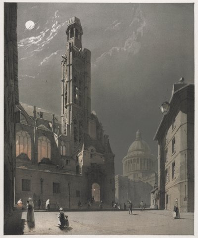 Architecture pittoresque à Paris, Gand, Anvers, Rouen : Saint-Étienne-du-Mont..., 1839 - Thomas Shotter Boys