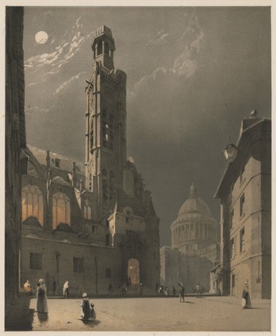 Architecture pittoresque à Paris, Gand, Anvers, Rouen : Saint-Étienne-du-Mont et le Panthéon, Paris - Thomas Shotter Boys