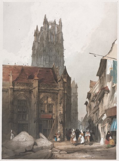 Architecture pittoresque à Paris, Gand, Anvers, Rouen : St. Laurent, Rouen, France - Thomas Shotter Boys