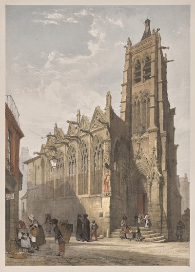 Architecture pittoresque à Paris, Gand, Anvers, Rouen : Saint-Séverin, Paris - Thomas Shotter Boys