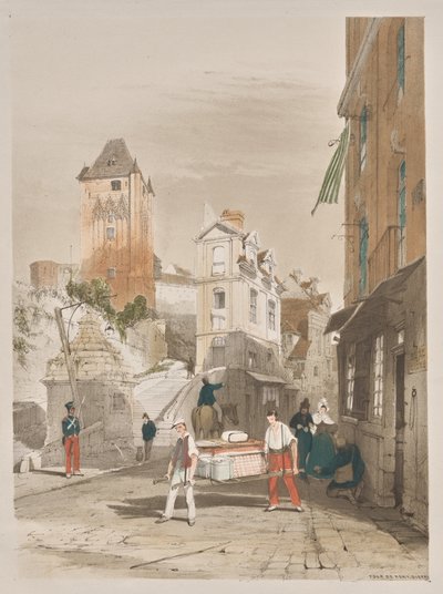 Architecture pittoresque à Paris, Gand, Anvers, Rouen : Tour de Remy, Dieppe, France - Thomas Shotter Boys