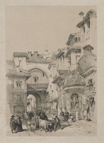 Croquis pittoresques en Espagne : Porte de la Vivarrambla, Grenade - Thomas Shotter Boys