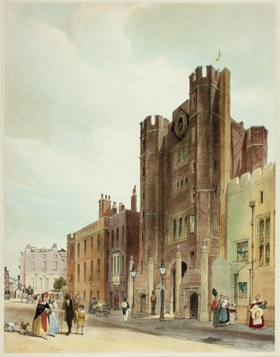 Palais St. James, planche dix de Vues originales de Londres telle qu