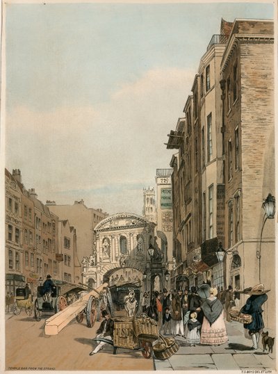Temple Bar depuis The Strand, Londres - Thomas Shotter Boys