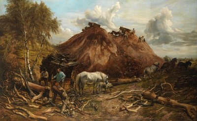 Défrichage du bois pour la voie ferrée - Thomas Sidney Cooper