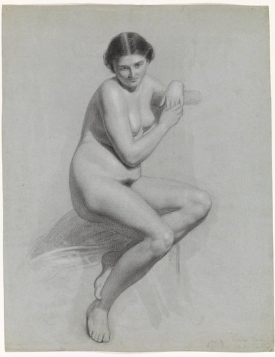 Femme nue assise - Thomas Simon Cool