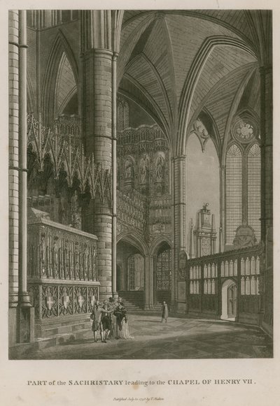 Partie de la sacristie menant à la chapelle du roi Henri VII, abbaye de Westminster, Londres - Thomas Snr. Malton