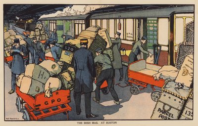 Le courrier irlandais à Euston - Thomas Somerfield