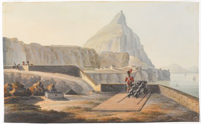 Le cottage du gouverneur sur le rocher de Gibraltar, mars 1827 - Thomas Staunton St Clair