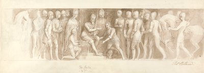 Conception pour le grand escalier, Palais de Buckingham, le centre et le 2e - Thomas Stothard