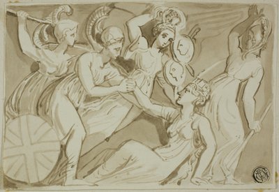 Guerrières venant en aide à Britannia - Thomas Stothard