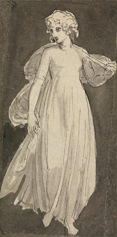 Fille, en pied, face à l