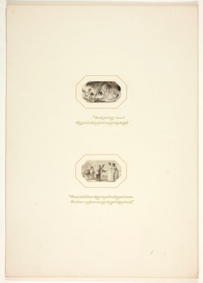 Étude pour une planche de « The Task » - Thomas Stothard