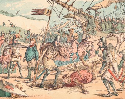 Le Débarquement de Guillaume le Conquérant, vers 1884 - Thomas Strong Seccombe