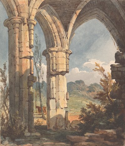 Paysage à travers une arche en ruine - Thomas Sully