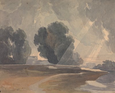 Paysage avec arbres et lac - Thomas Sully
