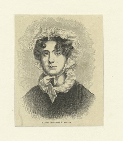 Martha Jefferson Randolph (gravure sur bois) - Thomas Sully