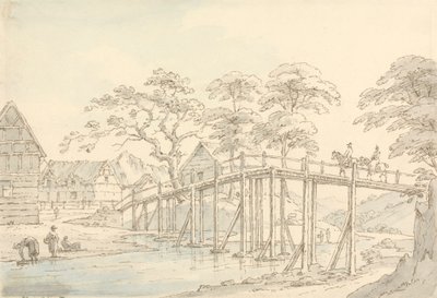 Pont sur la Severn à Newtown, regardant en amont - Thomas Sunderland