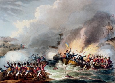 Débarquement des troupes britanniques en Égypte, mars 1801, 1815 - Thomas Sutherland