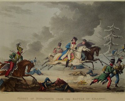 La fuite de Bonaparte de la bataille de Krasnoi, 1815 - Thomas Sutherland