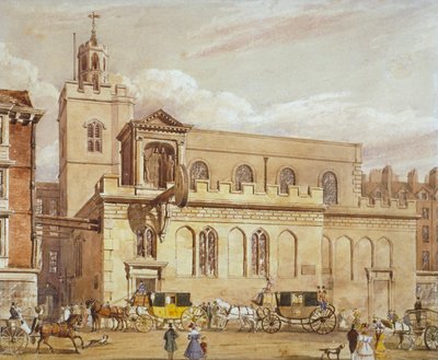 Église de St Dunstan in the West, Fleet Street, City of London, 1827 - Thomas Talbot Bury